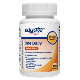 Equate One Daily Women's Tablets Multivitamin/Multimineral Supplement; 100 Count
