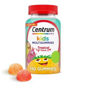 Centrum Kids Multivitamin Gummies; Tropical Punch Flavor Made With Natural Flavors; 110 Count
