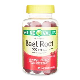 Spring Valley 500mg Beet Root Vegetarian Gummy Supplement; 60 Count